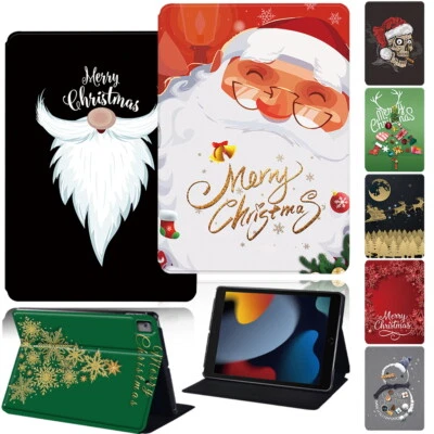 Christmas PU Leather Stand Cover Case For Apple iPad Mini 123456/Mini 7 (2024) - Image 1 of 4