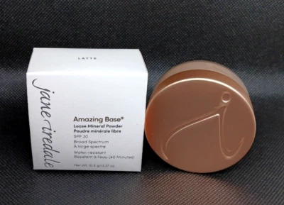 Jane Iredale Amazing Base Loose Mineral Powder - Latte 10.5 g/0.37 oz NEW - Image 1 of 4
