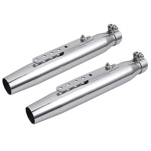 2pcs Motorcycle Exhaust Pipe Muffler Removable Silencers for Cafe Racer Bobber - Picture 1 of 11