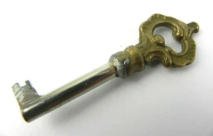 Chiave Antica Assemblata In FERRO e BRONZO XIX Secolo XVIII OLD KEY D'epoca '800 - Imagen 1 de 7