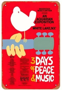WOODSTOCK ART & MUSIC FAIR 8"X12" BLECHSCHILD - Bild 1 von 1