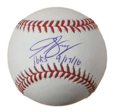 Jon Gray Autographed Colorado Rockies OML Baseball 16Ks 9/17/16 JSA 16872 - Image 1 of 2