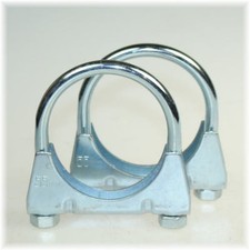10St Auspuffschelle Rohr-Bügel Schelle U-Bolt Clamp M10 x 48mm Flachbügelschelle