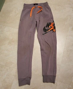 Vintage 90s Nike Air Jordan Spell Out Jump Man Sweatpants Boys Size 10-12 Years - Picture 1 of 11