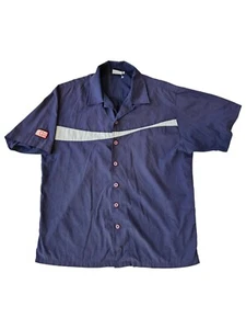 Men's Coke Coca-Cola Ware Navy Bowling Shirt Vintage Promotional Streetwear XL - Picture 1 of 10