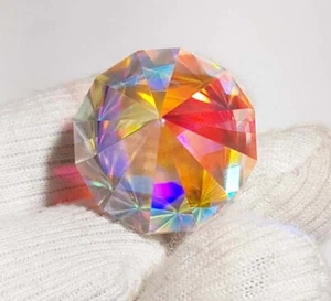 100 % Natural  Mystic Multi Colour Fancy Cut Gemstone 25x25x35mm 85Ct - Picture 1 of 7