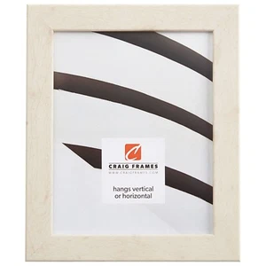 Cornici Craig Bauhaus, cornice moderna rustica in pino bianco 1,25" - Foto 1 di 11