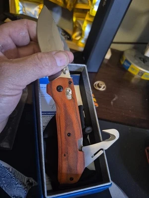 CUCHILLO PLEGABLE * GANCHO TRIPA GRIZZLY CREEK ESCALAS DE MADERA * EJE Bloqueo Foto 1 de 4