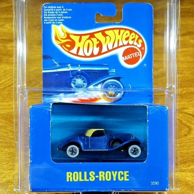 Hot Wheels International Blue Card Rolls-Royce MF Blue Whitewall Malaysia 1991 - Image 1 of 3