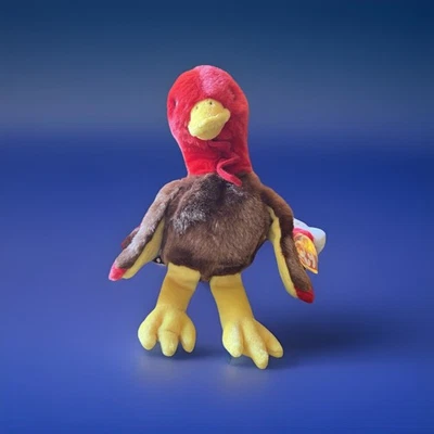 1999 Ty Beanie Buddy Gobbles the turkey With Tag And Cover Also Tush Tag - Image 1 of 4