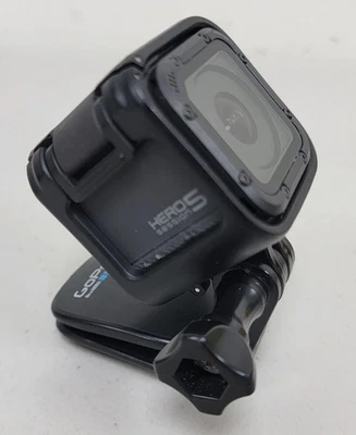 GoPro HERO5 Session 4K HD Action Camera Black w/ Head Strap & Clip Mount Used - Image 1 of 2