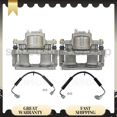 Front Brake Caliper Brake Hoses Brake Line Fits 2008 2009 2010 Jeep Wrangler - Image 1 of 4