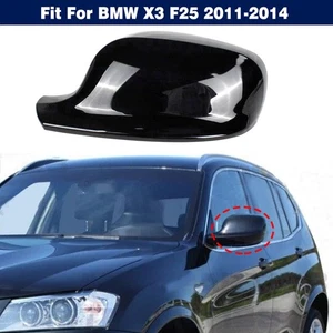 Tapa de espejo retrovisor lateral izquierdo negro 51167238047 para BMW X3 F25 2011-2014 - Imagen 1 de 8