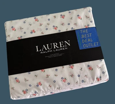 Nuevo Juego de Sábanas Ralph Lauren Queen 4 PIEZAS 100% Algodón Ajuste Profundo Azul Rosa Flores Foto 1 de 4