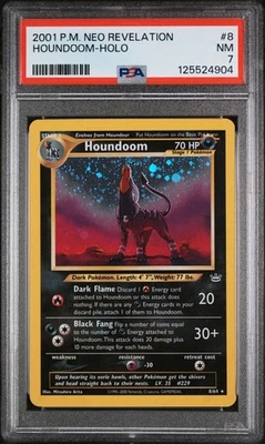 HOUNDOOM 2001 Pokemon Neo Revelation Holo #8 PSA 7 Near Mint - Image 1 of 2