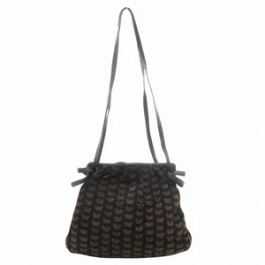 BOTTEGA VENETA Vintage Schultertasche Schultertasche Muster Wildleder braun - Bild 1 von 10