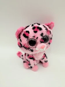 TY Beanie Boo Gypsy Plüsch rosa schwarze Punkte Gepard Justice exklusiv 6 Zoll - Bild 1 von 8