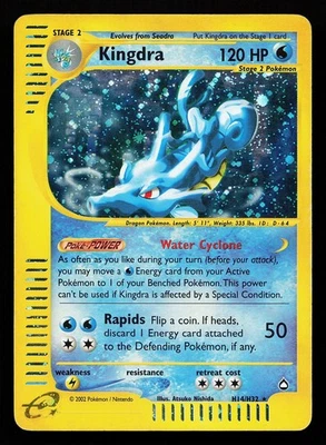 Kingdra H14/H32 Holo Rare Aquapolis Pokémon Card - Image 1 of 2