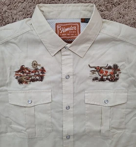 NWT Howler Brothers University of Texas Longhorns Gaucho Snapshirt sz Large  - Picture 1 of 6