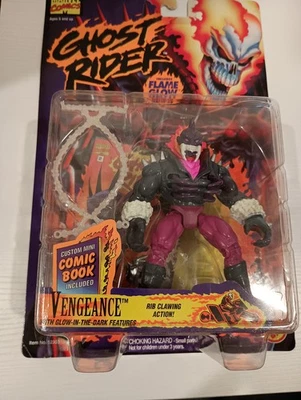 Nueva figura de acción 1996 ToyBiz Ghost Rider Rib Clawing Vengeance Brilla en la oscuridad Foto 1 de 2