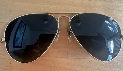 VINTAGE B&L RAY BAN AVIATOR SUNGLASSES (NO TEMPLES, Frame And Lens Only) - Image 1 of 4
