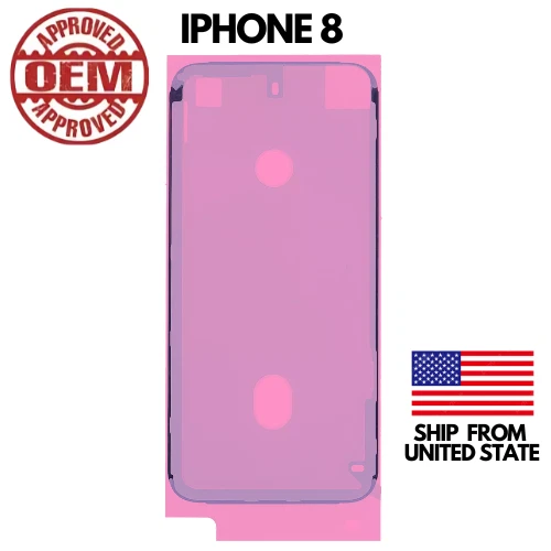 Sello de marco de pantalla LCD adhesivo impermeable OEM para iPhone 8  Foto 1 de 3
