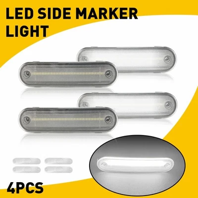 For 1990-2005 Mazda Miata MX-5 Front Side Marker Light Assembly White Clear 4PCS - Image 1 of 4