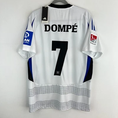 Hamburger SV 2024/2025 Home Adidas Shirt Soccer Jersey Men Size L Jean-Luc Dompé - Image 1 of 4