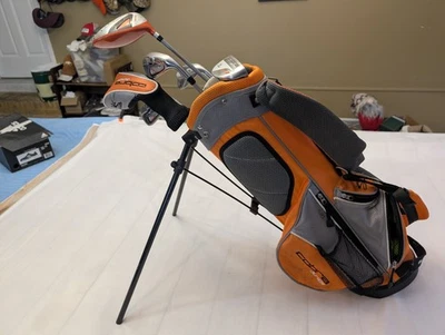 Cobra Junior Golf Club Set Orange Black - Driver, Hybrid, 7, 9, SW, PUTTER, BAG - Image 1 of 4