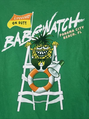 Antigo Y2K Abacaxi Willys Barra Verde Camiseta Bebê Relógio PCB Cidade do Panamá Tamanho XL - Imagem 1 de 4