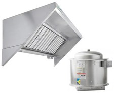 HoodMart 9' x 30" Food Truck Concession Trailer Hood System w/ Fire Suppression