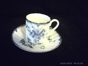 Tazza e piattino Royal Worcester Mansfield Demitasse porcellana inglese - Foto 1 di 6