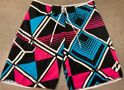BOARDSHORTS BILLABONG VINTAGE Y2K (HOMBRE 34) ESTAMPADO GEOMÉTRICO USADO Foto 1 de 4