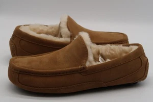 UGG Ascot Slippers Suede Sheepskin Chestnut Men's Size 7 Moccasin NEW $120 - Picture 1 of 11