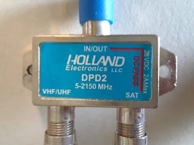 DISH NETWORK APPROVED HOLLAND DIPLEXER DPD2 SPLITTER *BRAND NEW* - Image 1 of 3