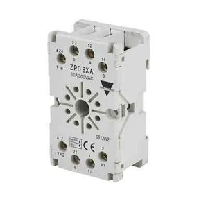 Carlo Gavazzi ZPD8XA - Toma de riel Din para relé octal - 8 pines - para relés de RCP - Imagen 1 de 1