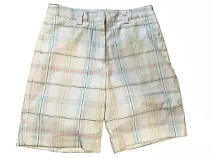 ASPIRE Women's Shorts Sz 8 Women White W/ PLAID PRINT - Picture 1 of 4