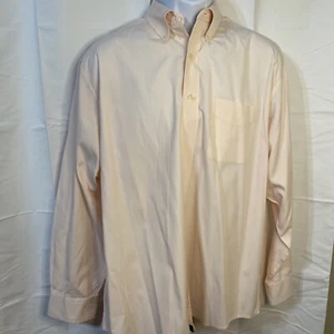 Club Room Men's Long-Sleeve 80s pinpoint oxford Button-Down Shirt, peach XL 17 - Picture 1 of 4