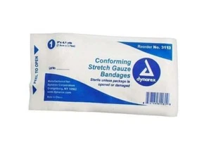 Dynarex Conforming Stretch Gauze Bandages 3" x 4.1 Yds Sterile 1 Roll - MS35260 - Picture 1 of 1