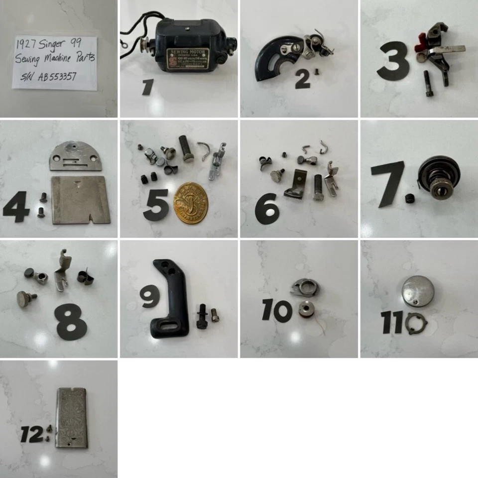 Piezas de máquina de coser Singer 99 1927 Foto 1 de 1