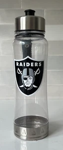 Vegas Raiders NFL Clip-On 16oz Clear Water Bottle (BPA Lead Free). Duck House. - Picture 1 of 7