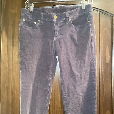 Pantalones de pana de jean súper ajustados para mujer Tory Burch gris oscuro talla 27 Foto 1 de 4
