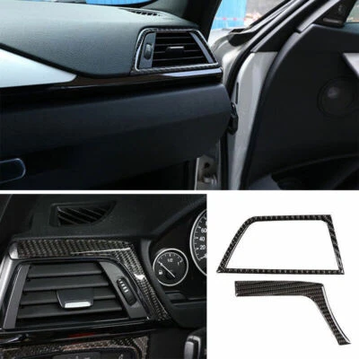 Salpicadero de fibra de carbono real L&R para BMW Serie 3 4 GT 13-2019 Foto 1 de 4