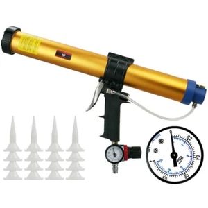 Universal Adjustable Pneumatic Glass Glue Gun 310/400/600ML with 20Pcs Nozzles - Picture 1 of 6