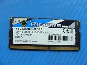 Acer G3-571 G.Skill RipJaws 16GB DDR-2400 SO-DIMM Memory RAM F4-2400C16D-32GRS - Picture 1 of 2