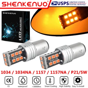 For Honda Nighthawk CB750 1991-2004 2X 1034 LED Front Turn Signal Light Bulbs US - Foto 1 di 12