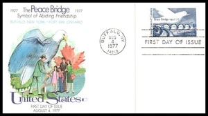 USA FDC - 1977 - Peace Bridge, Scott # 1721 Fleetwood - Picture 1 of 2