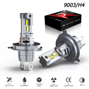 Luces Fuertes Para Auto Coche Luz Carro Bulbs Kit H4 9003 LED Blanco Hi/lo Beam - Picture 1 of 13