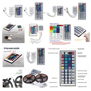 24/44 Key IR Remote Controller Box AC/DC 12V Fr LED RGB 5050/3528 Light Strip BL - Picture 1 of 14