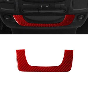 For Dodge Ram 1500 13-15 Red Carbon Fiber Console Below Storage Panel Cover Trim - Picture 1 of 9